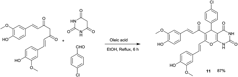 Oleic acid catalysed bioactive skeleton synthesis.