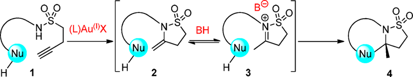 Concept of Dual Catalytic Gold and Organic Phosphoric Acid Enantioselective Cyclization Cascade