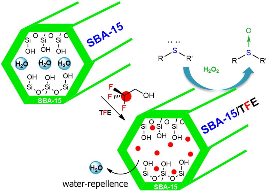 TFA/SBA-15 for green oxidation of sulfides to sulfoxides. 