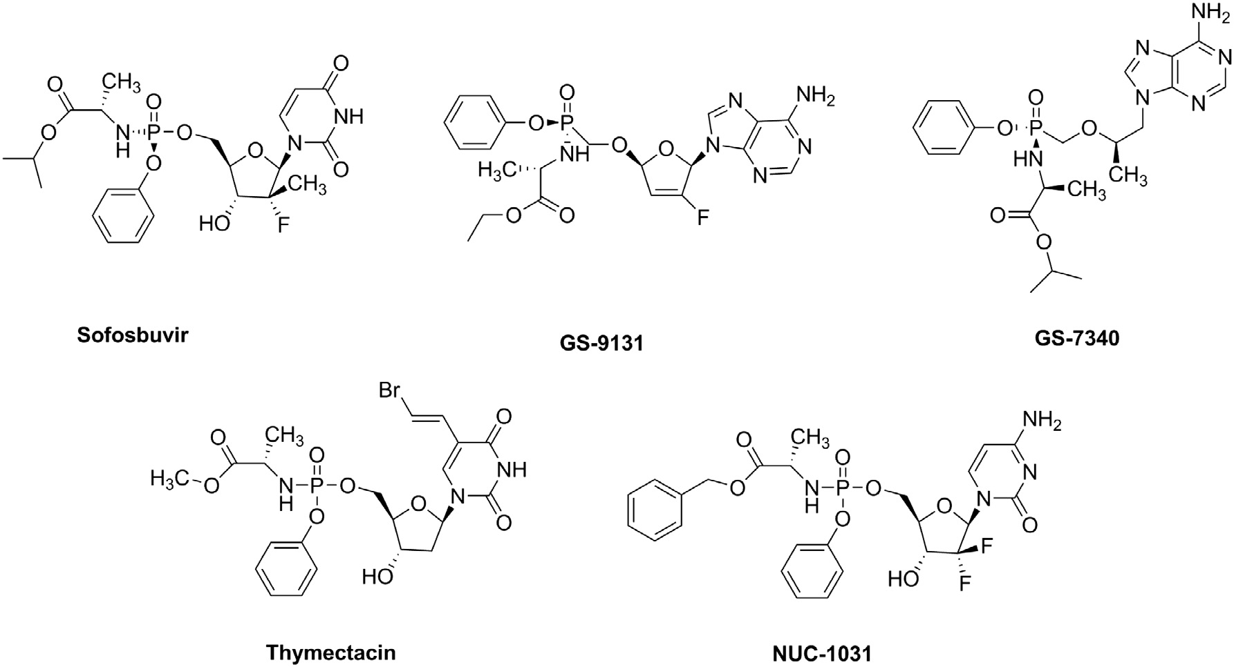 Known ProTides: SOFOSBUVIR, GS-9131, GS-7340, Thymectacin, NUC-1031.