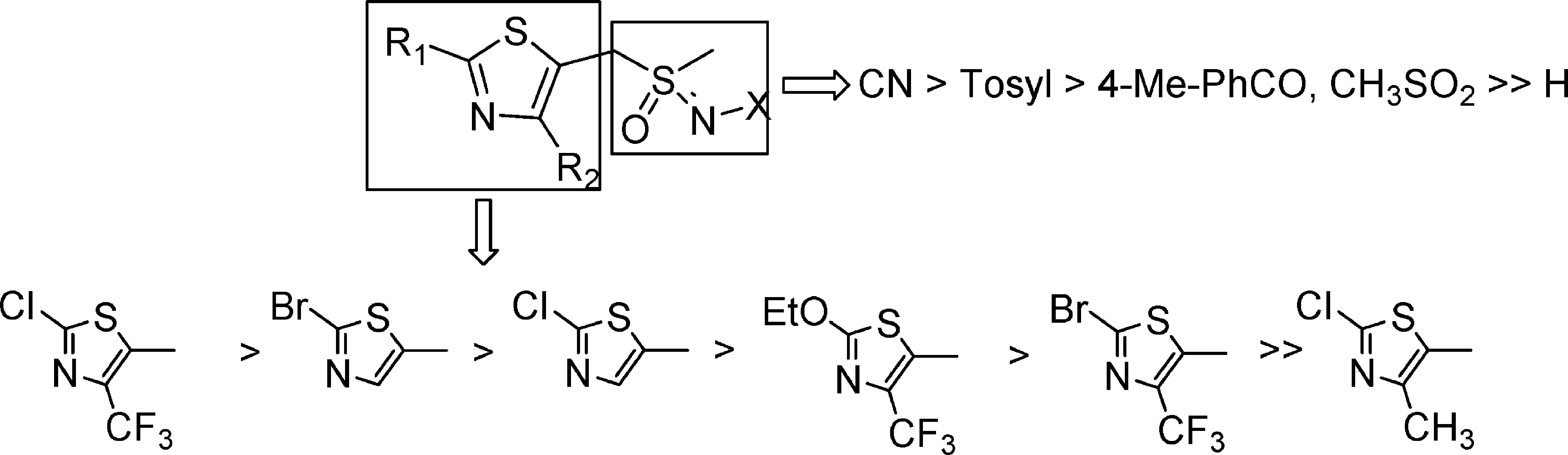 Structural relationships of sulfoximine derivatives.