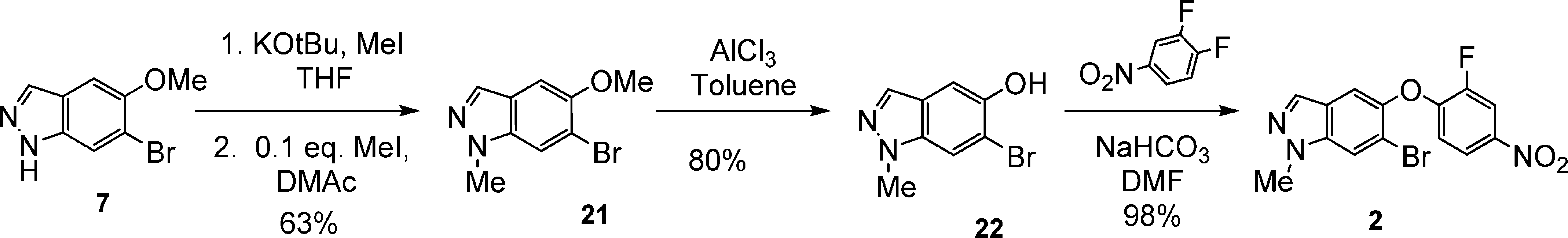 Improved Preparation of 2 from Indazole 7