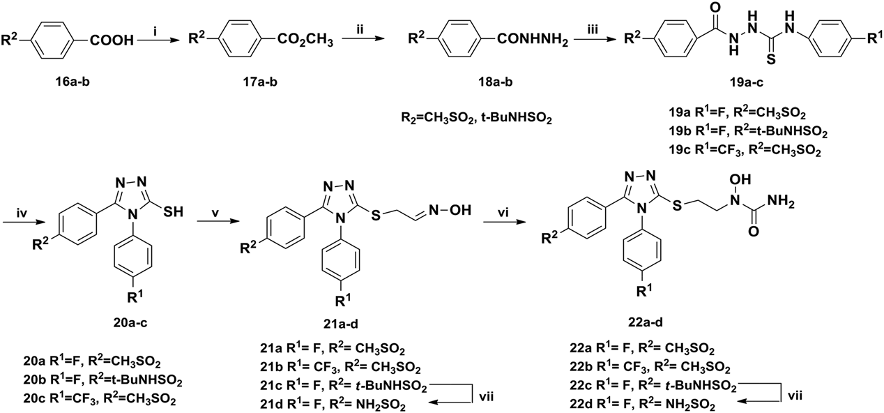 Synthesis of 3,4,5-substituted-1,2,4-triazole derivatives.