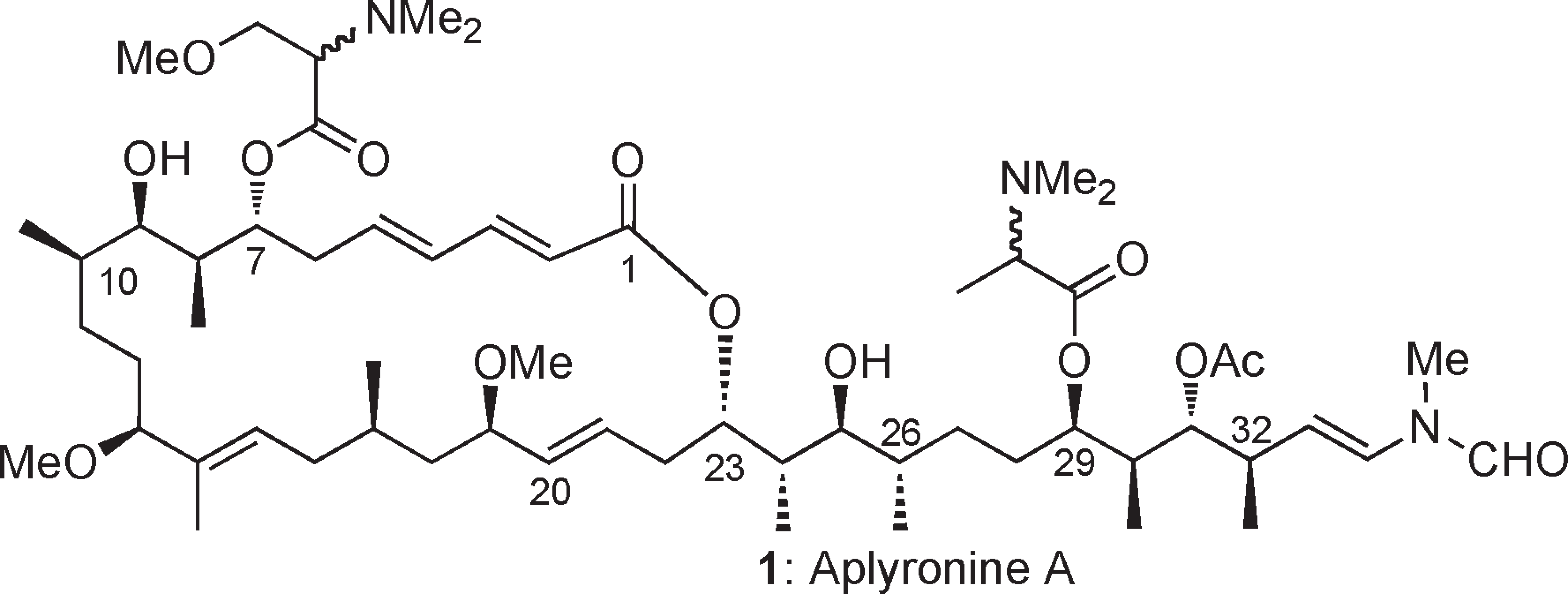 Aplyronine A: mixture of four side chain diastereomers. 