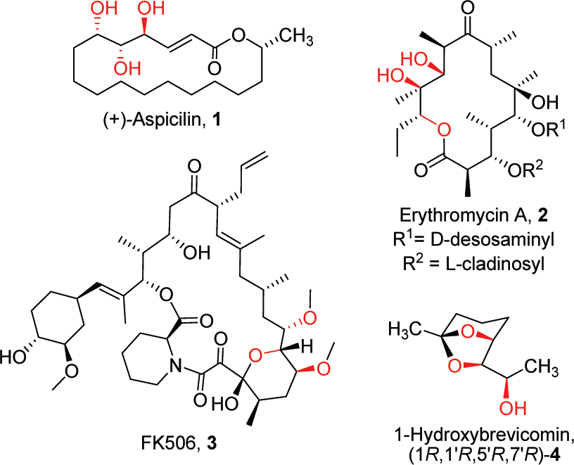 Natural products include or are derived from D- or L-arabinotriol.