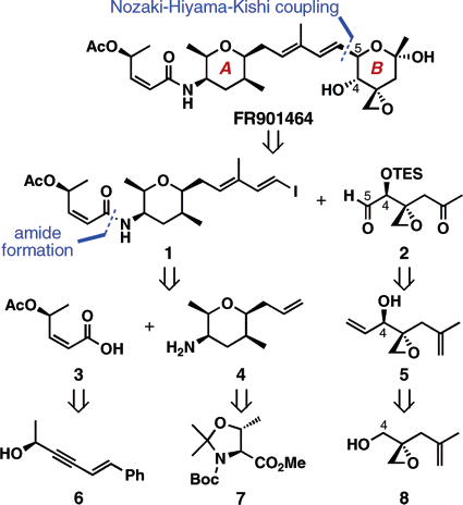 First Generation Retrosynthetic Analysis of FR901464