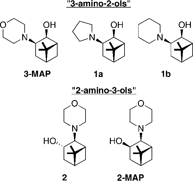 Amino alcohols synthesized from (-)-β-pinene.