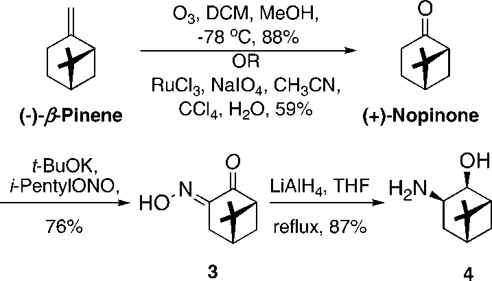 Synthesis of Primary 3-Amino-2-ol from (-)-β-Pinene