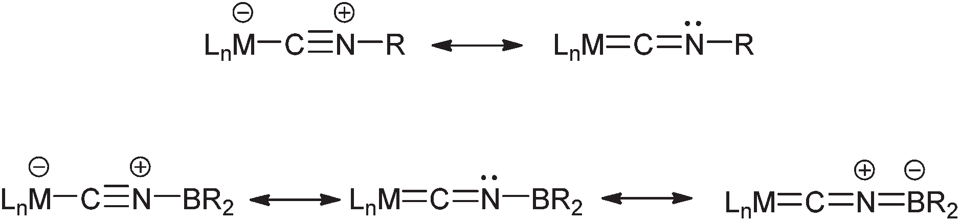 Functionalized isocyanide complexes.