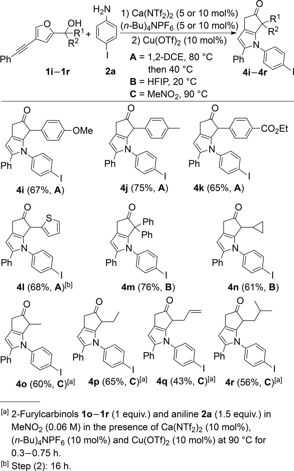 Scope of 2-furylcarbinol partners 1i–1r.