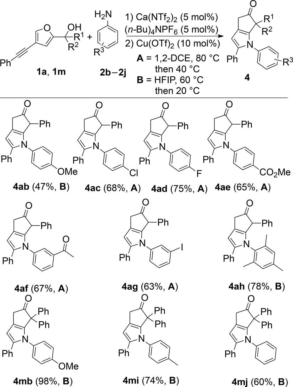 Scope of aniline partners 2b–2j.