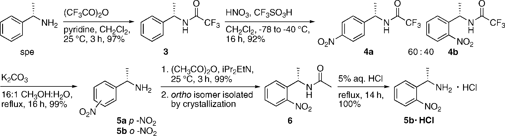 Synthesis of (S)-1-(2-Nitrophenyl)ethanamine (s2ne, 5b)