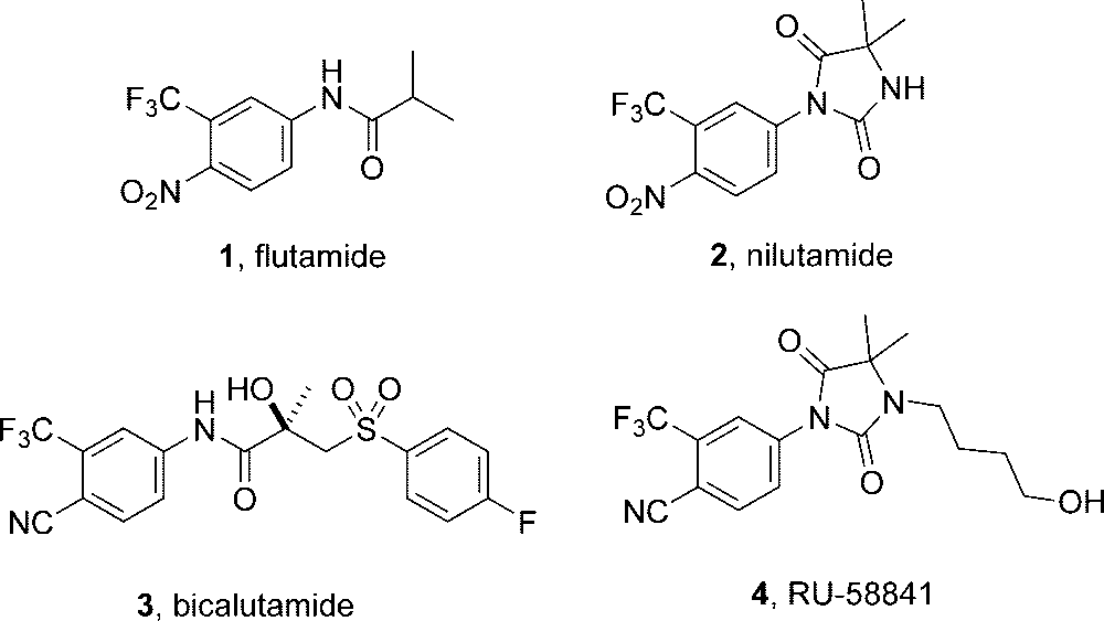 Known nonsteroidal androgen receptor antagonists.