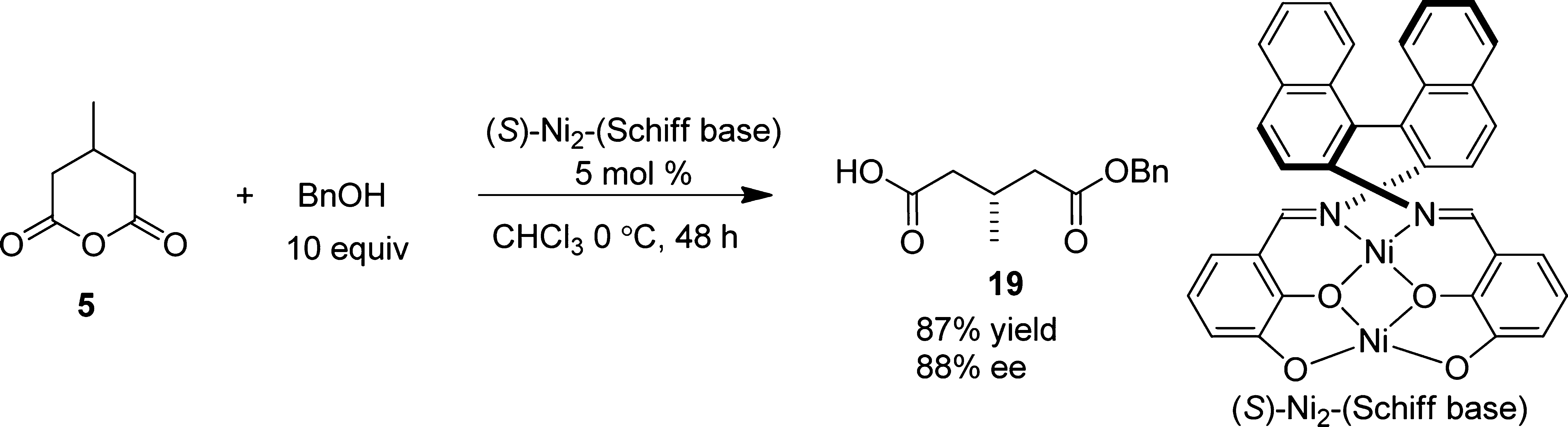 Desymmetrization of 3-Methylglutaric Anhydride 5 with Benzyl Alcohol