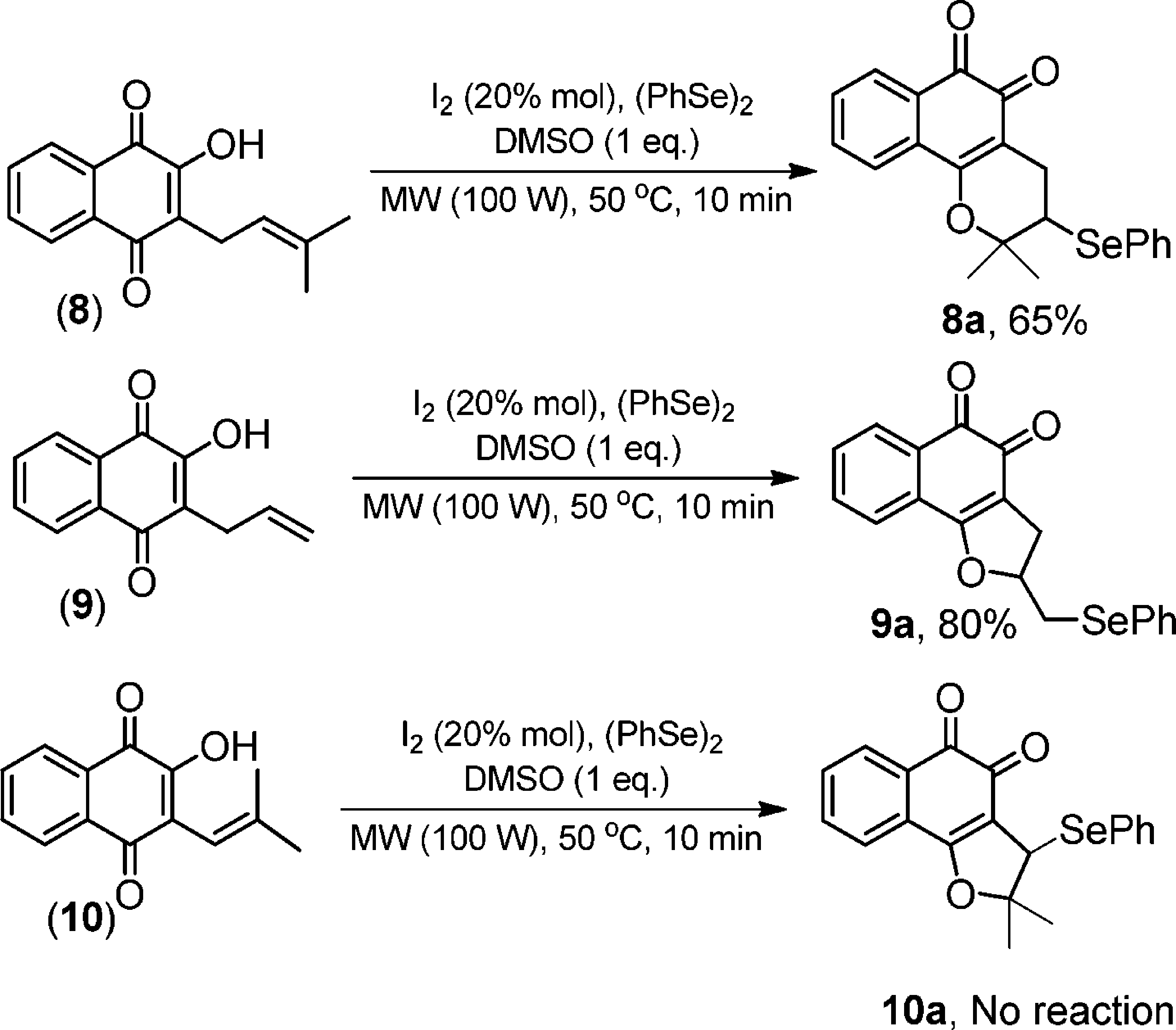 Selenorhinol Functionalization of Lapachol Derivatives