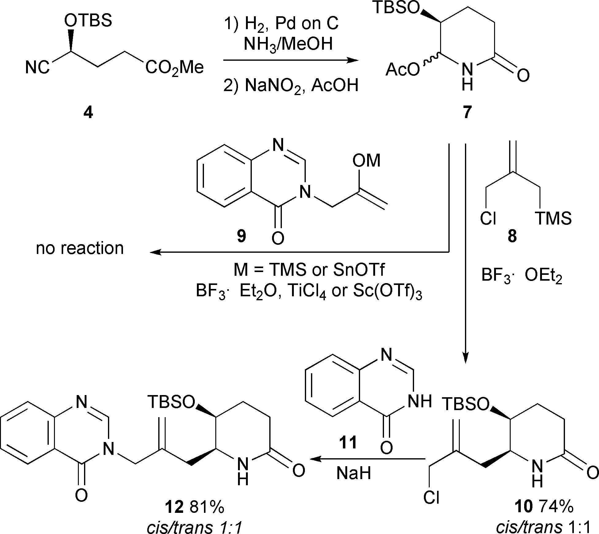 Initial approaches to febrifugine.
