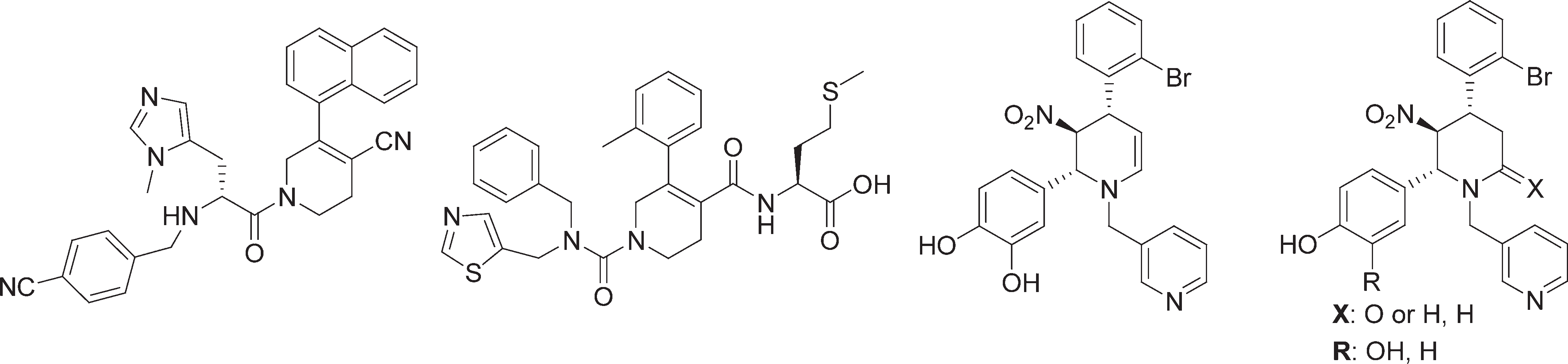 Farnesyltransferase active compounds containing piperidine framework.