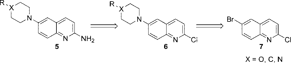 Retrosynthesis of 6-Substituted  2-Aminoquinolines