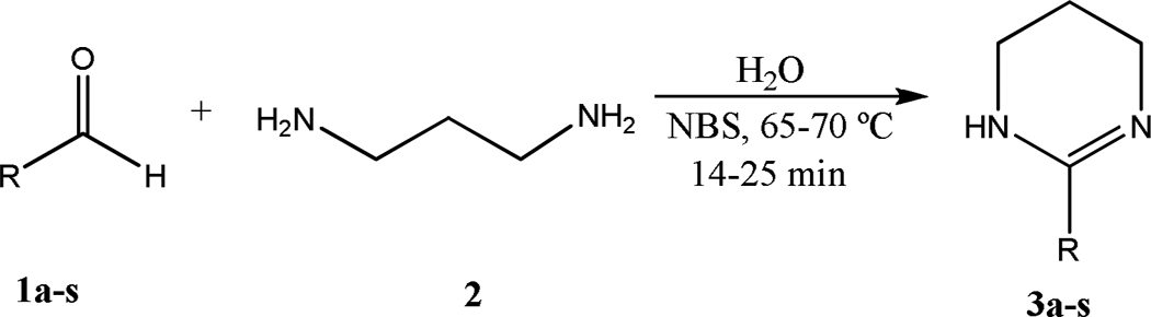 Synthetic route of tetrahydropyrimidine.