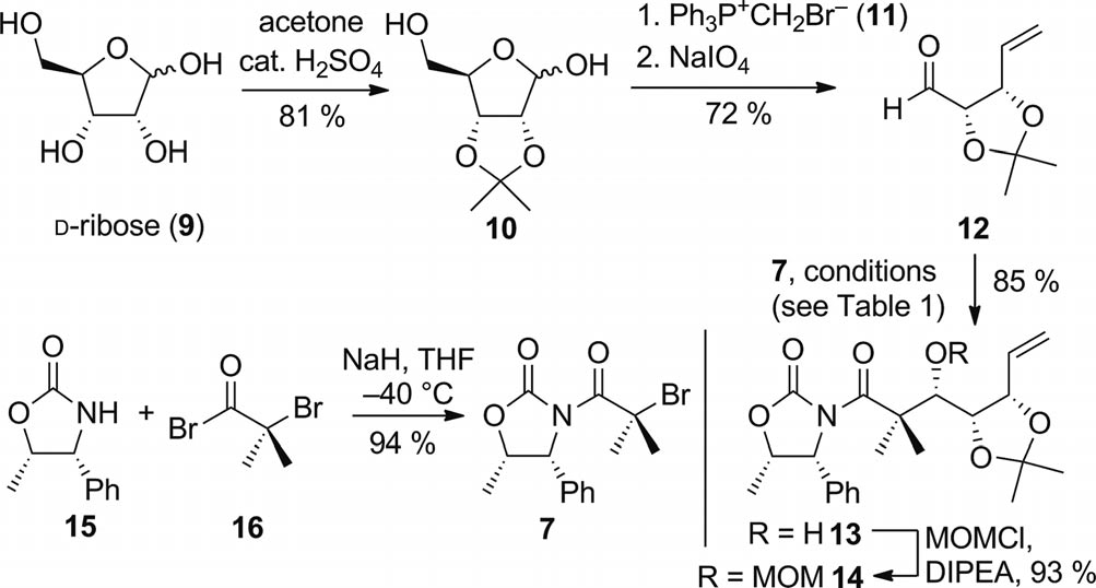 Preparation of alkene 14 (DIPEA = N,N-diisopropyl-ethylamine). 