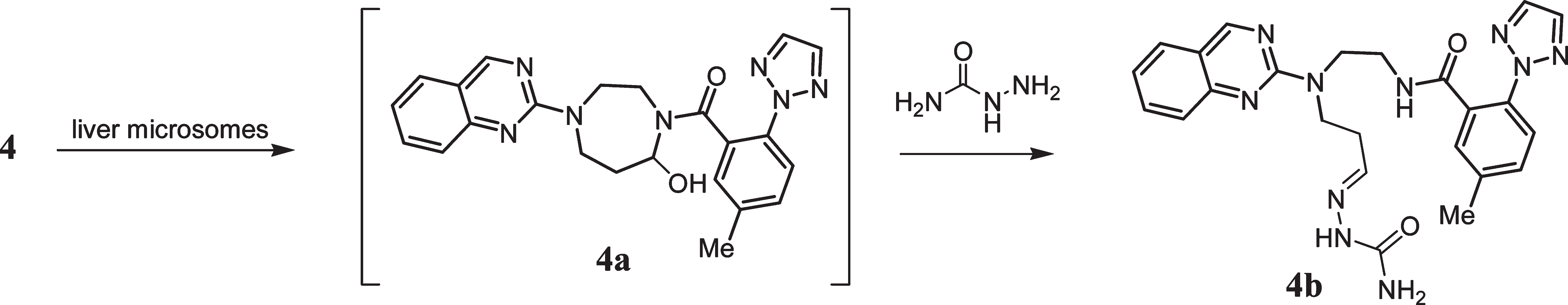 Proposed Mechanism of Semicarbazide Trapping When 4 Is Incubated in Liver Microsomes Fortified with Semicarbazide