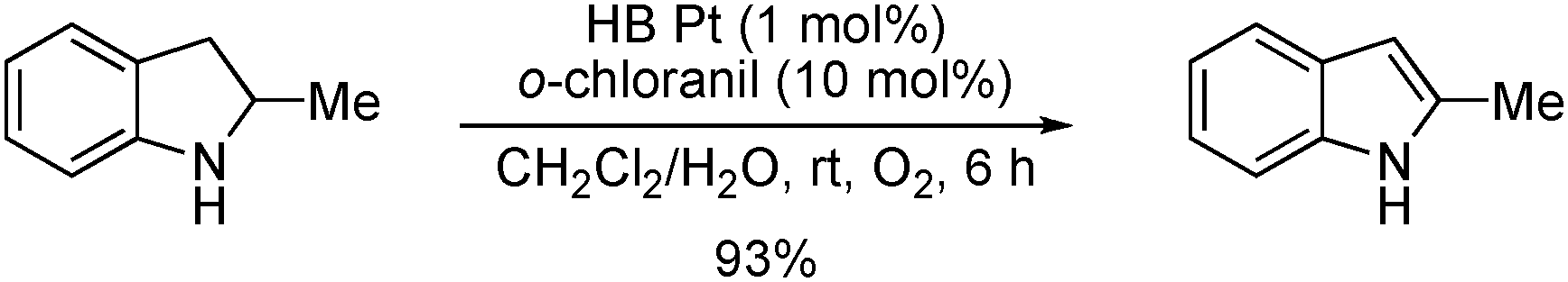 Aerobic oxidation of an indoline derivative.
