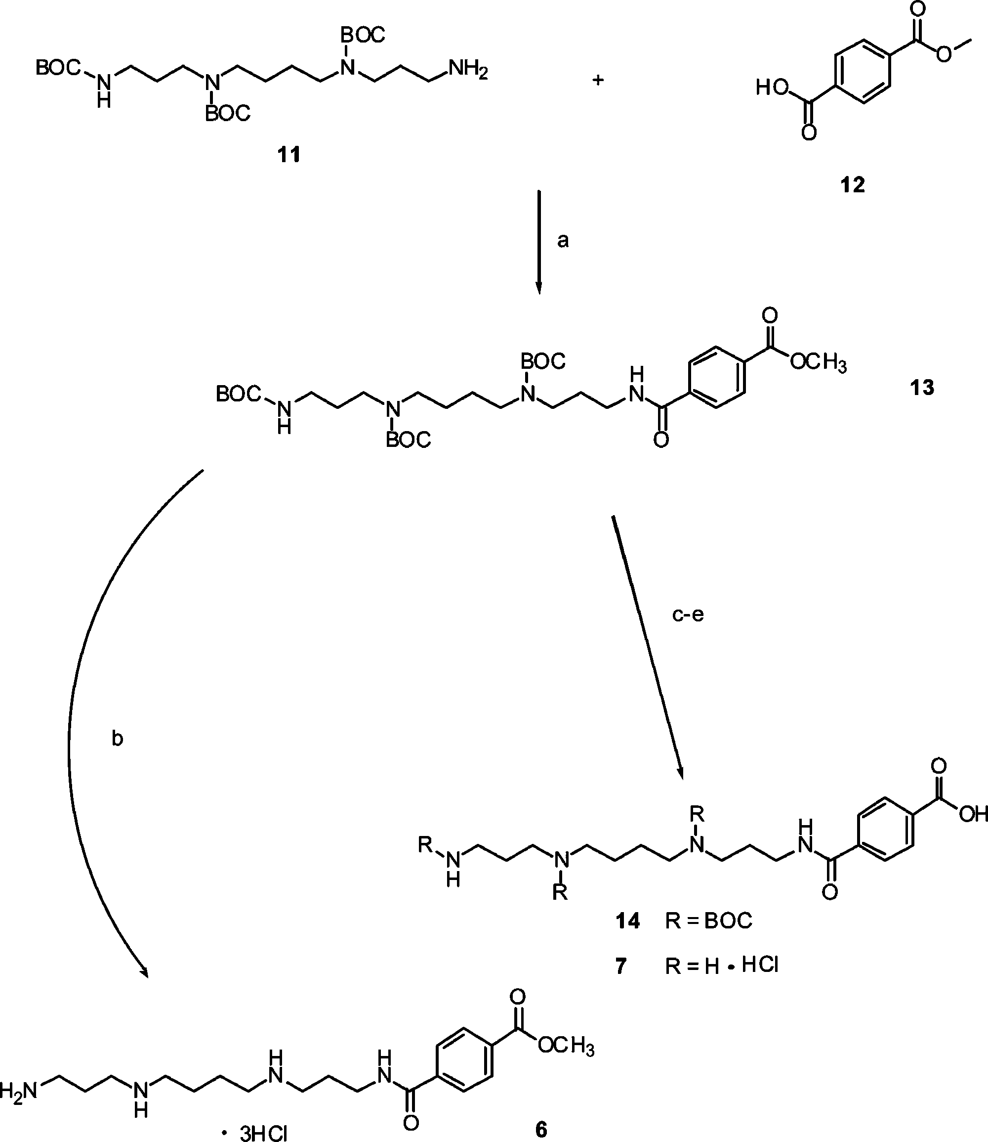 Synthesis of SPD-terephthalates 6 and 7