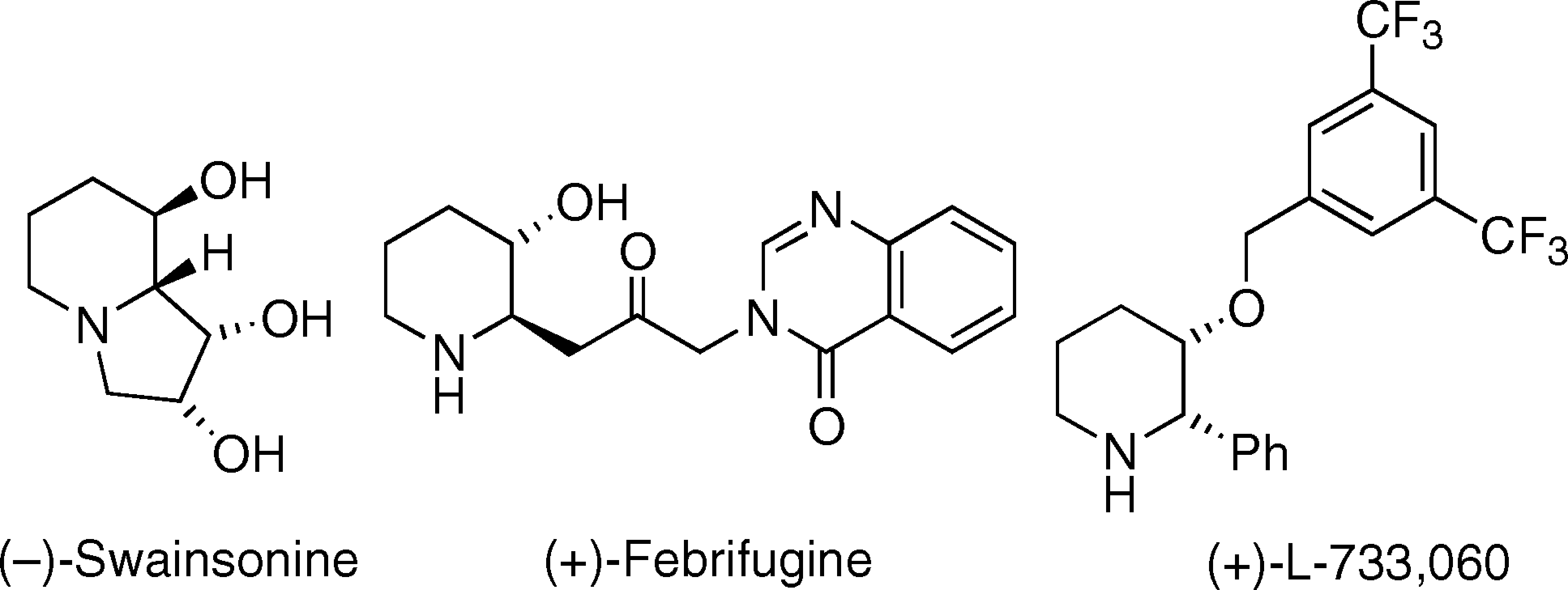 Biologically active β-hydroxy piperidines.