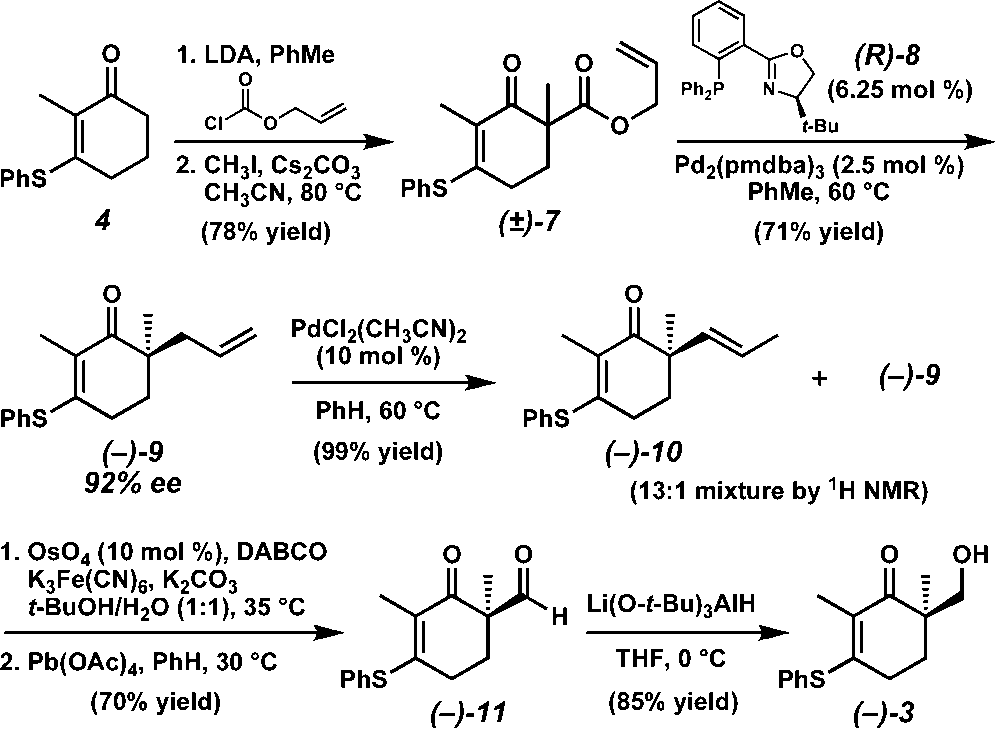 醇(-)-3a的对映选择性合成
