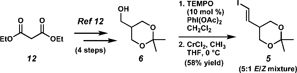 Synthesis of vinyl iodide 5