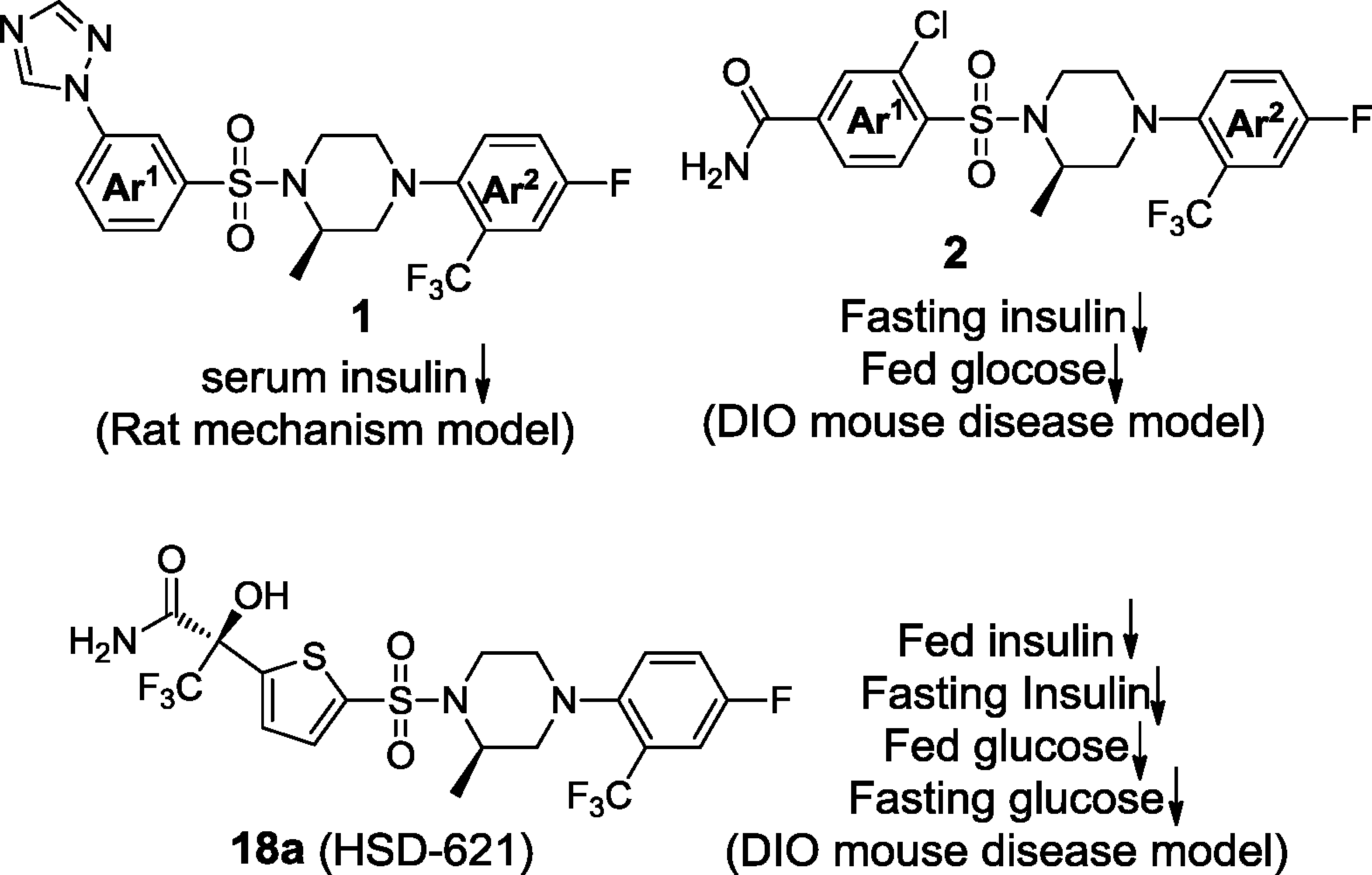 Potent and selective piperazine sulfonamides as 11β-HSD1 inhibitors. 
