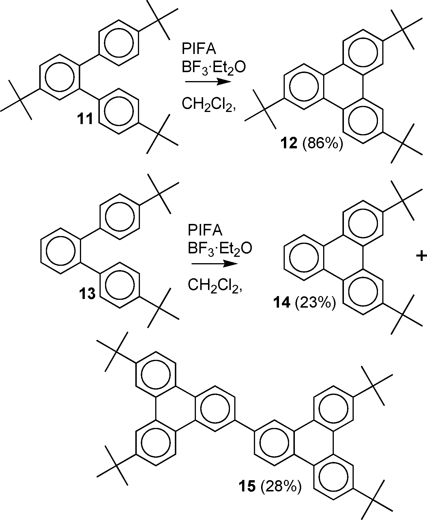 Oxidation of tert-Butylated Terphenyls