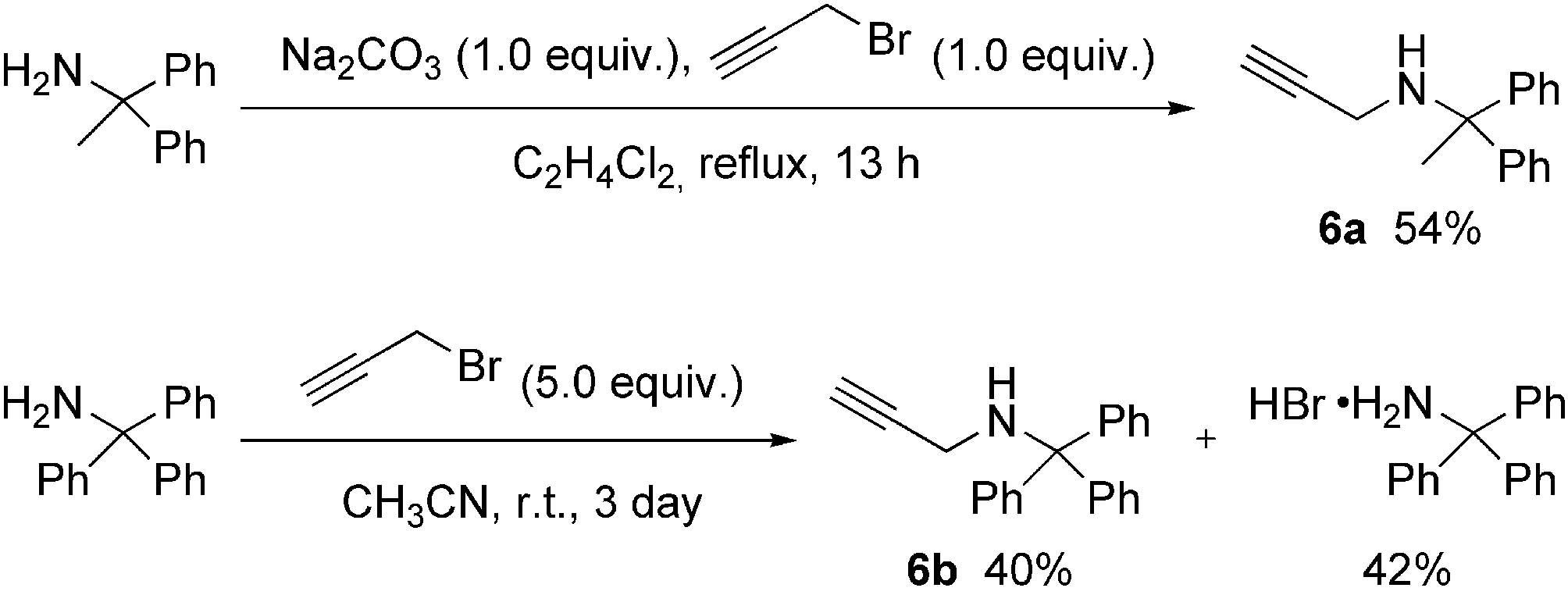 Preparation of propargylamines 6.