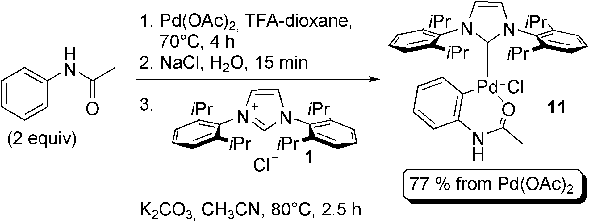 Preparative synthesis of 11 on a 1.5 g scale.