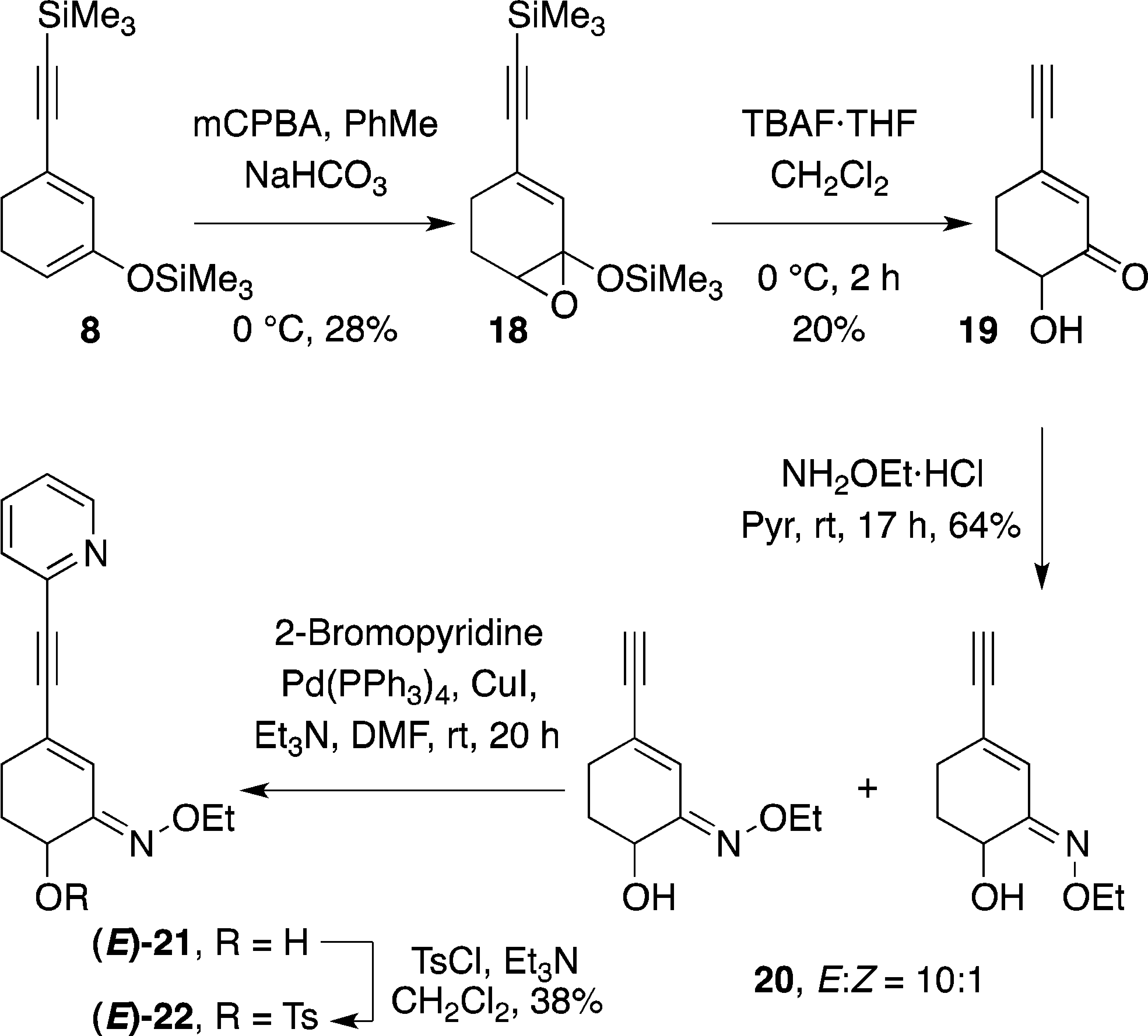 Synthesis of Radiolabelling Precursor Tosylate (E)-22 via the Rubottom Oxidation