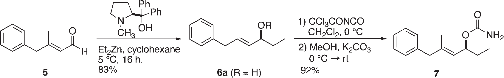 Synthesis of Optically Active Allyl Carbamate by Enantioselective Addition of Diethylzinc.