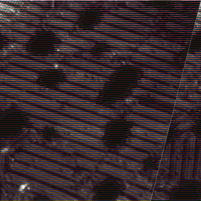 STm image of n-octanethiolates on Au(111) in the p(6×√3) arrangement (40 nm × 40 nm, -0.95 V, 37 pA). The gold substrate was immersed for 8 h in 0.1 m n-octanethiol solution in ethanol at 23 °C and stored under ambient conditions for 5 days before the image was recorded.