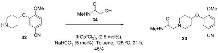 Amination of Glycolic Amide 34