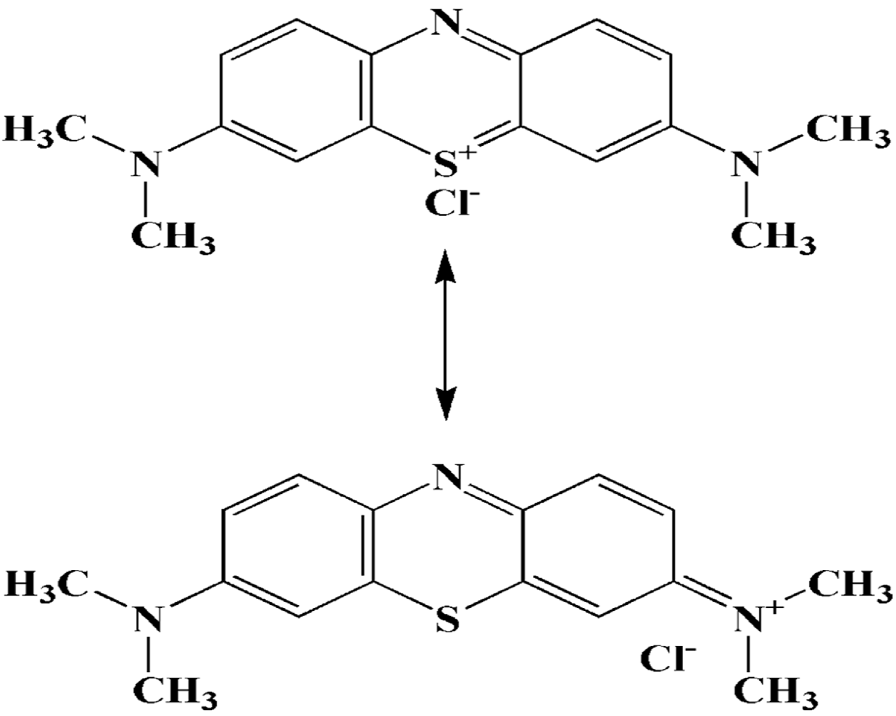 Different resonance structures of methylene blue (MB).